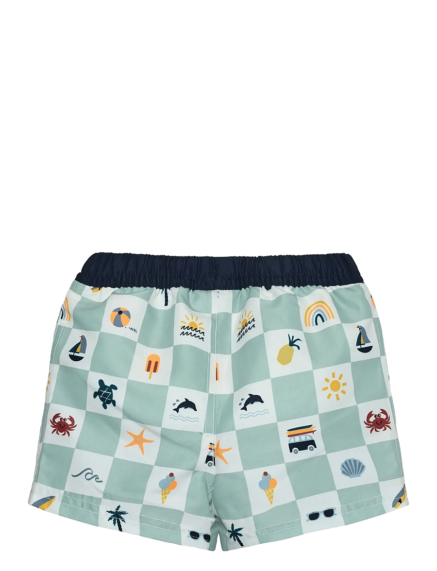 Color Kids - Baby Beachshorts W.Diaper,AOP - badebukser - ether - 1