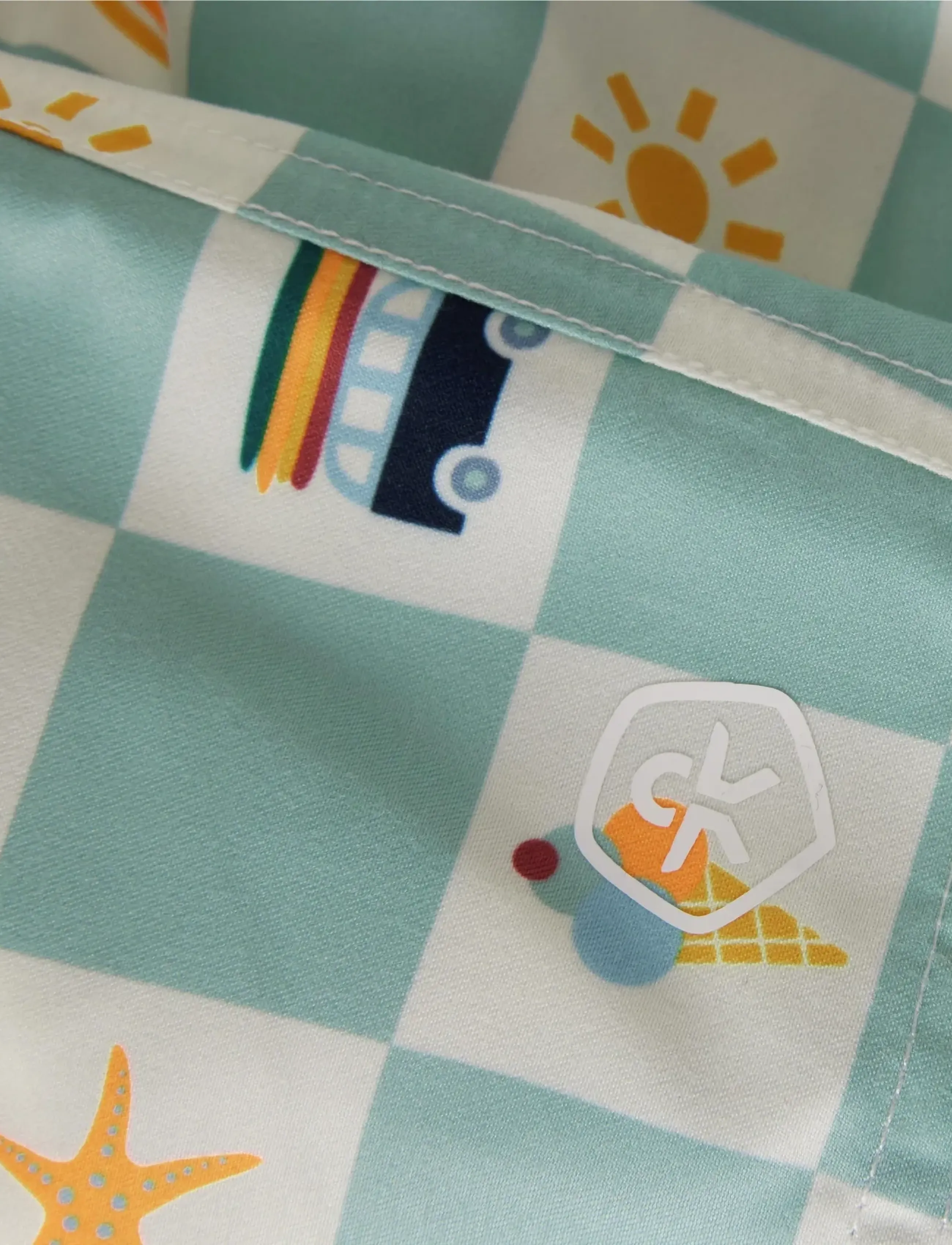 Color Kids - Baby Beachshorts W.Diaper,AOP - maudymosi kostiumėliai - ether - 2