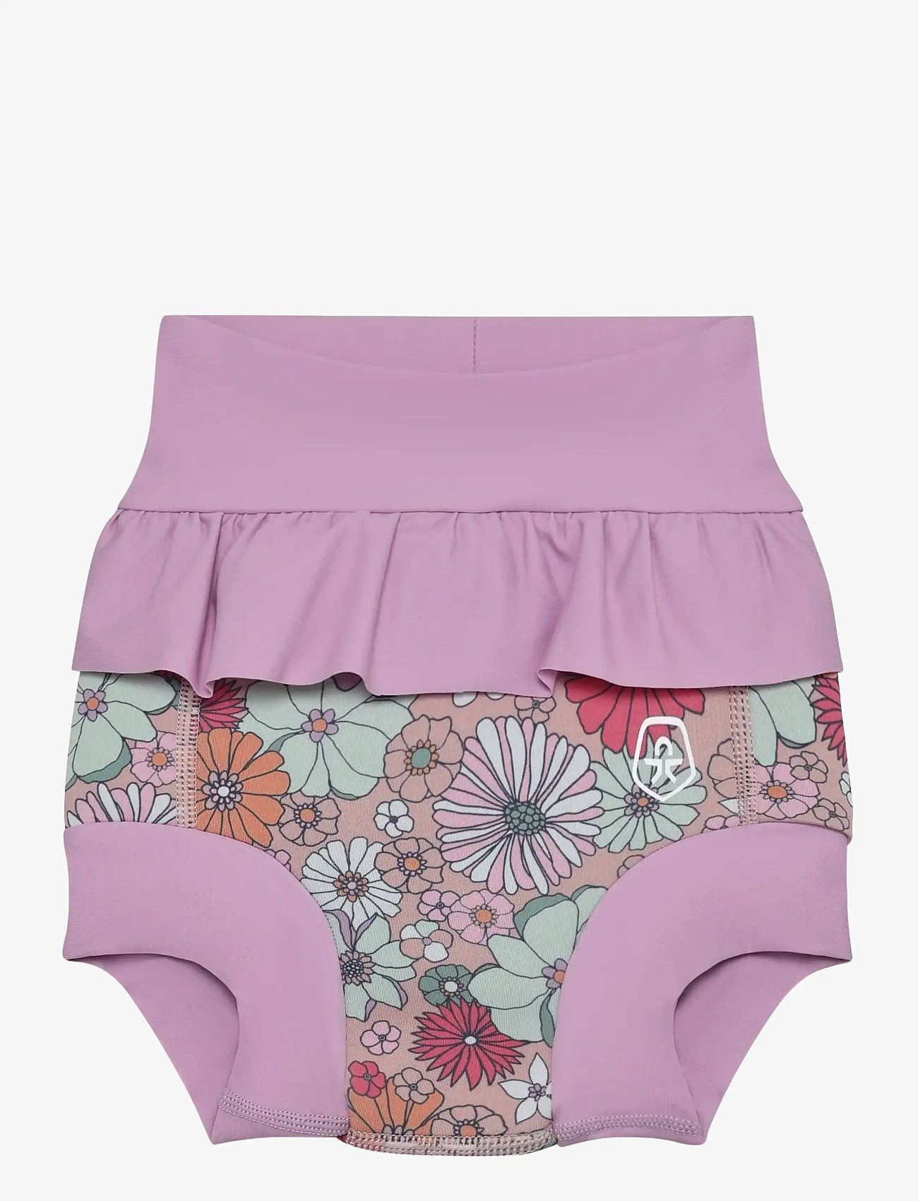 Color Kids - Trunks W. Frills, AOP - blebadebukser - lavender mist - 1
