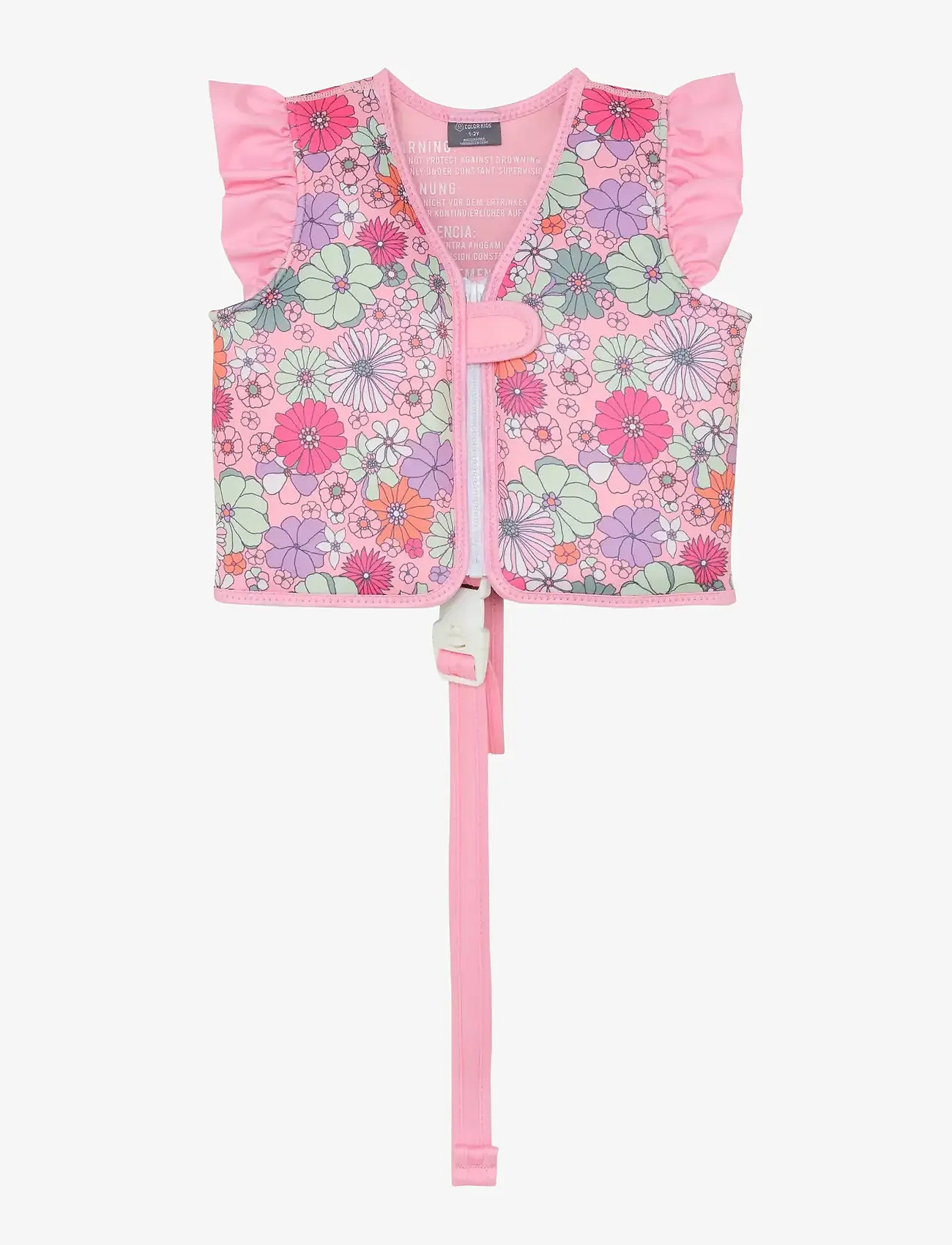 Color Kids Swim Vest, AOP - Accessoires - CORAL BLUSH / pink/rose