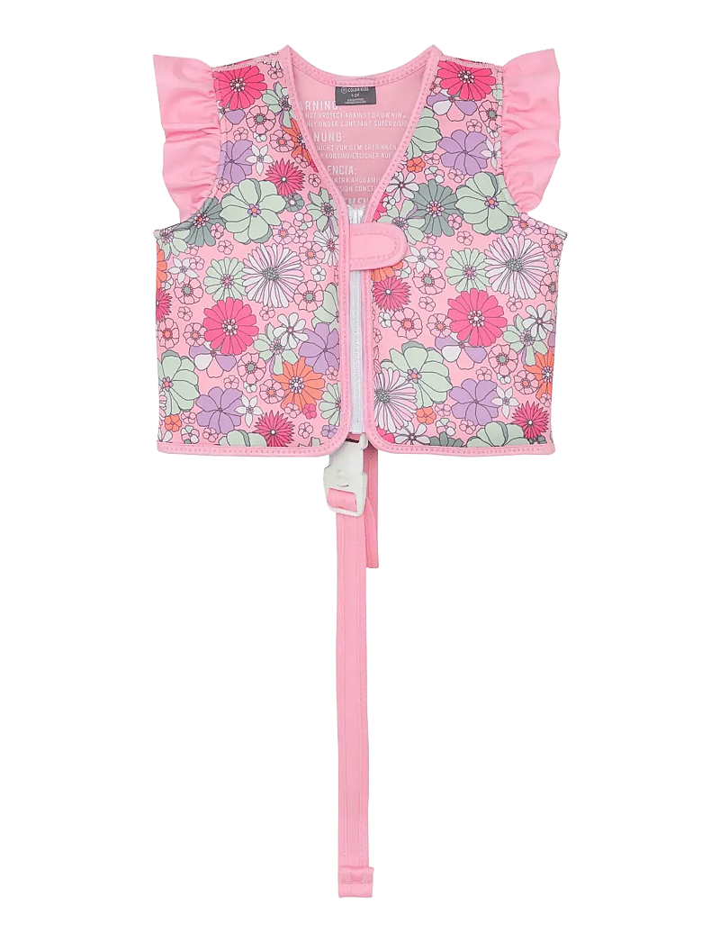 Color Kids - Swim Vest, AOP - badeoverdele - coral blush - 0