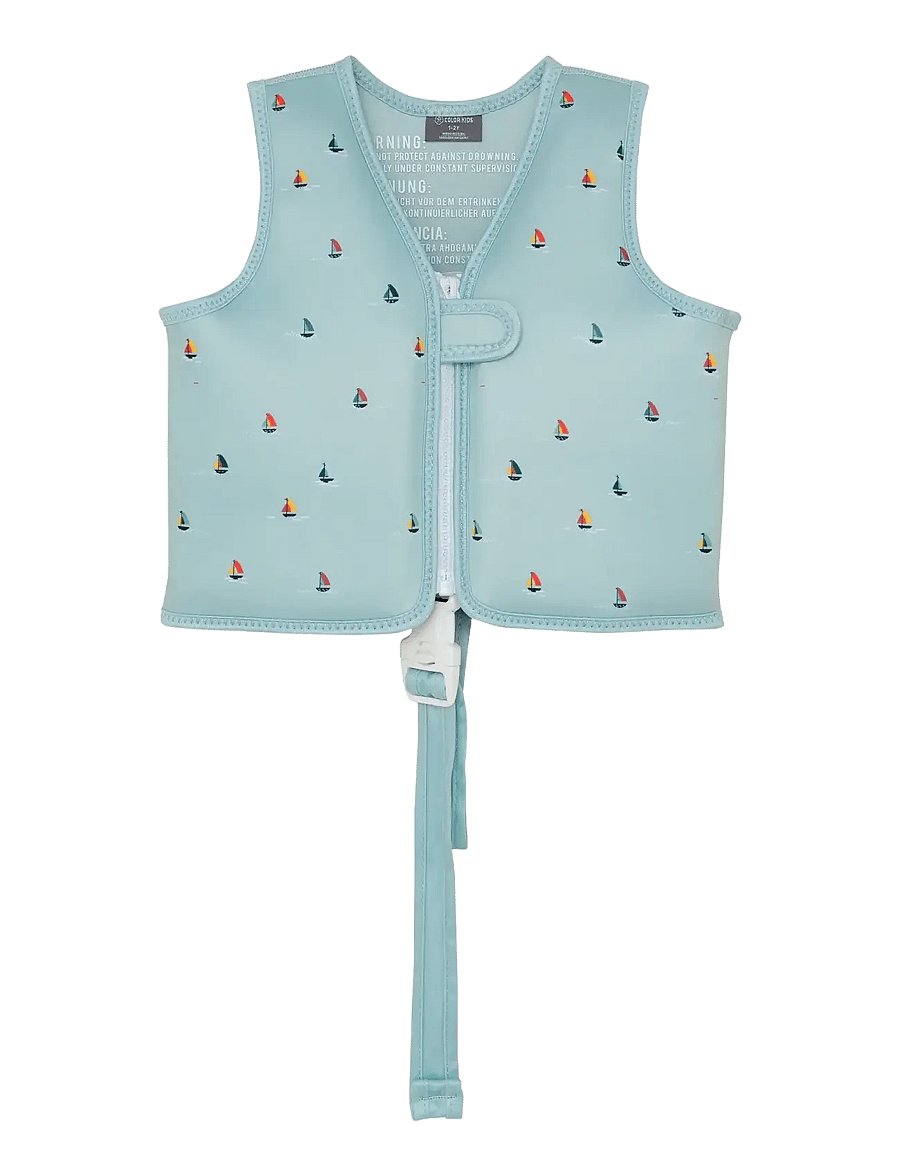 Color Kids - Swim Vest, AOP - schwimmzubehör - ether - 0