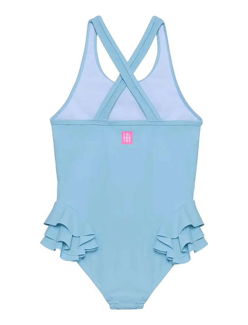 Color Kids - Swimsuit W. Application - badeanzüge - cerulean - 1