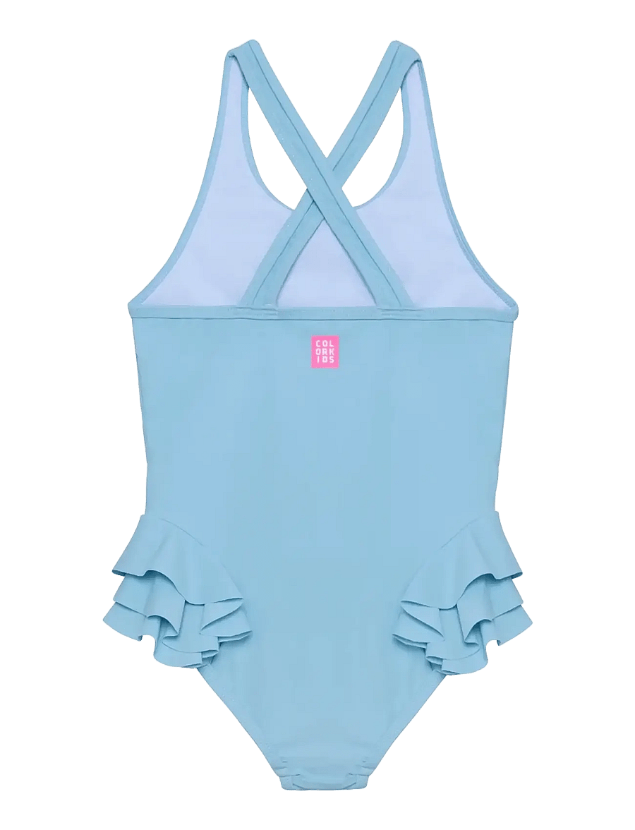 Color Kids - Swimsuit W. Application - badeanzüge - cerulean - 1