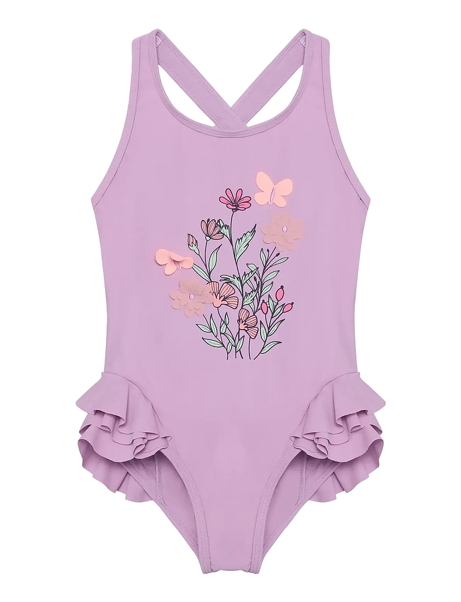 Color Kids - Swimsuit W. Application - ujumistrikood - lavender mist - 0