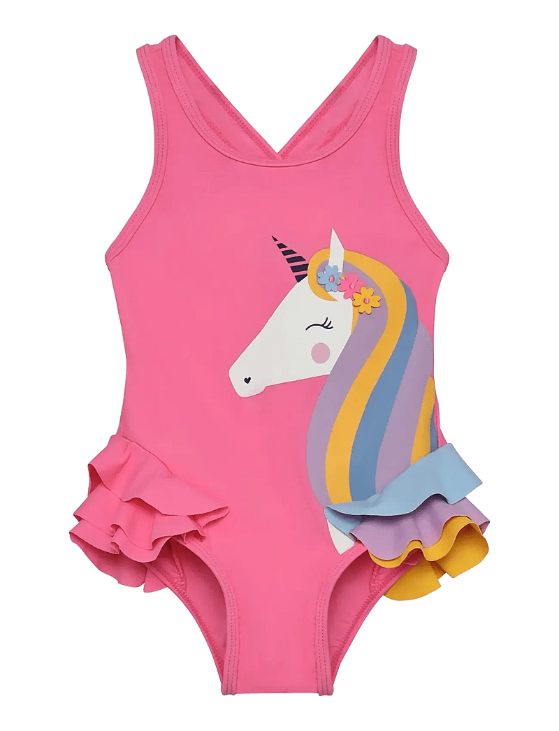 Color Kids - Swimsuit W. Application - badeanzüge - pink lemonade - 1