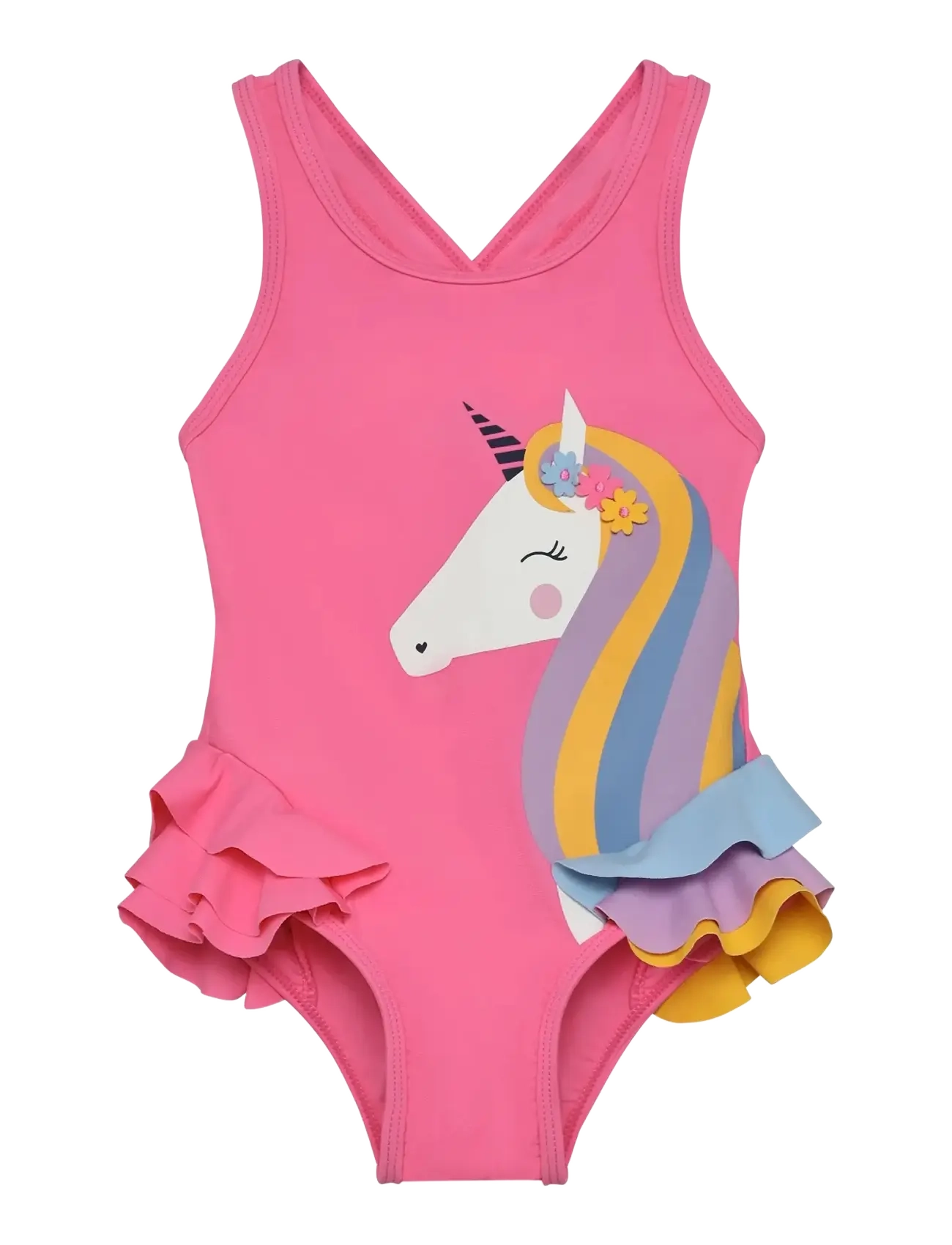 Color Kids - Swimsuit W. Application - badedragter - pink lemonade - 1
