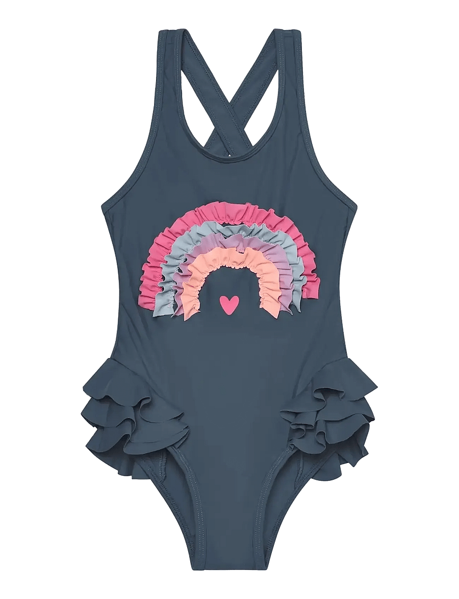Color Kids - Swimsuit W. Application - ujumistrikood - turbulence - 0