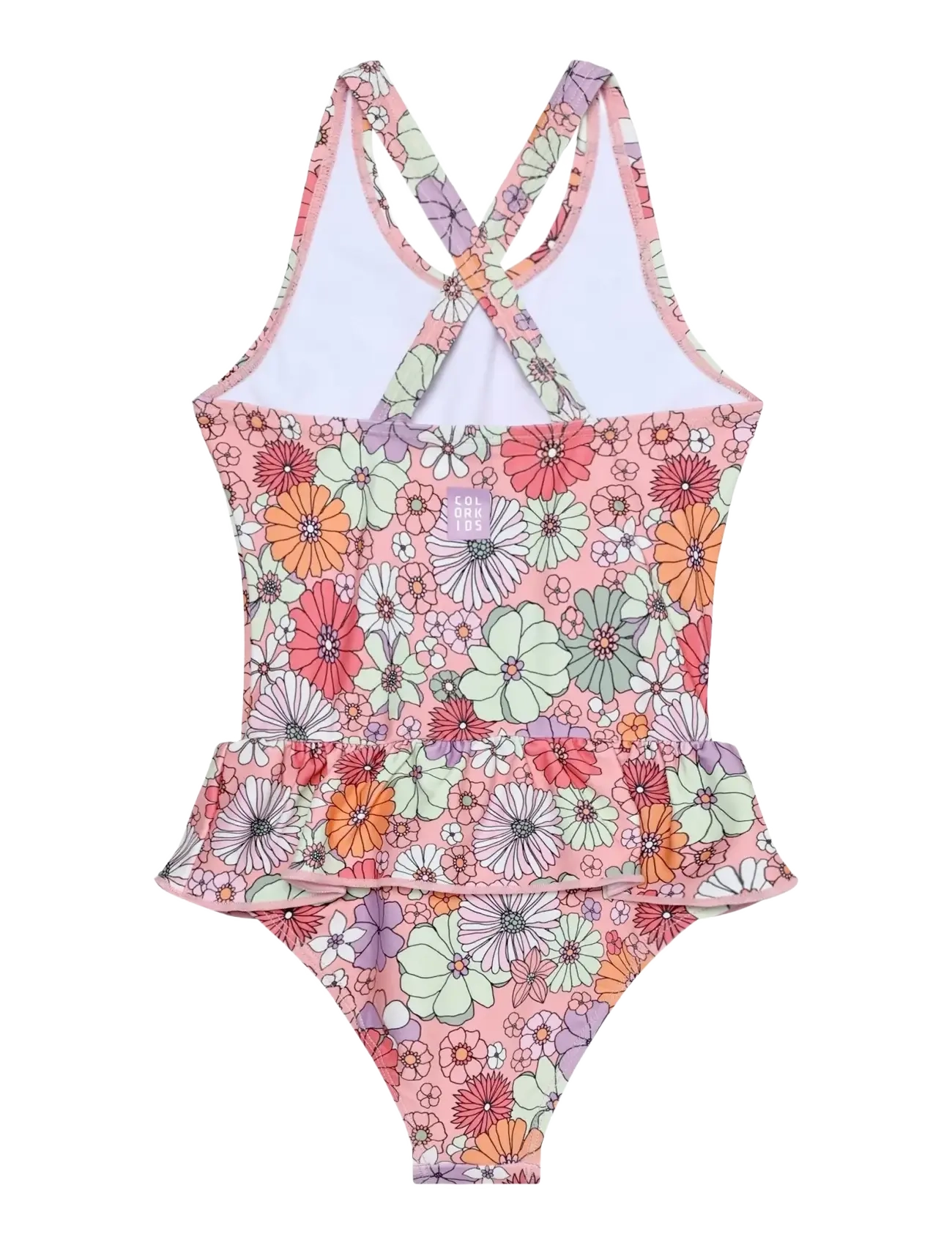 Color Kids - Swimsuit W. Skirt, AOP - maillots 1 pièce - coral blush - 1