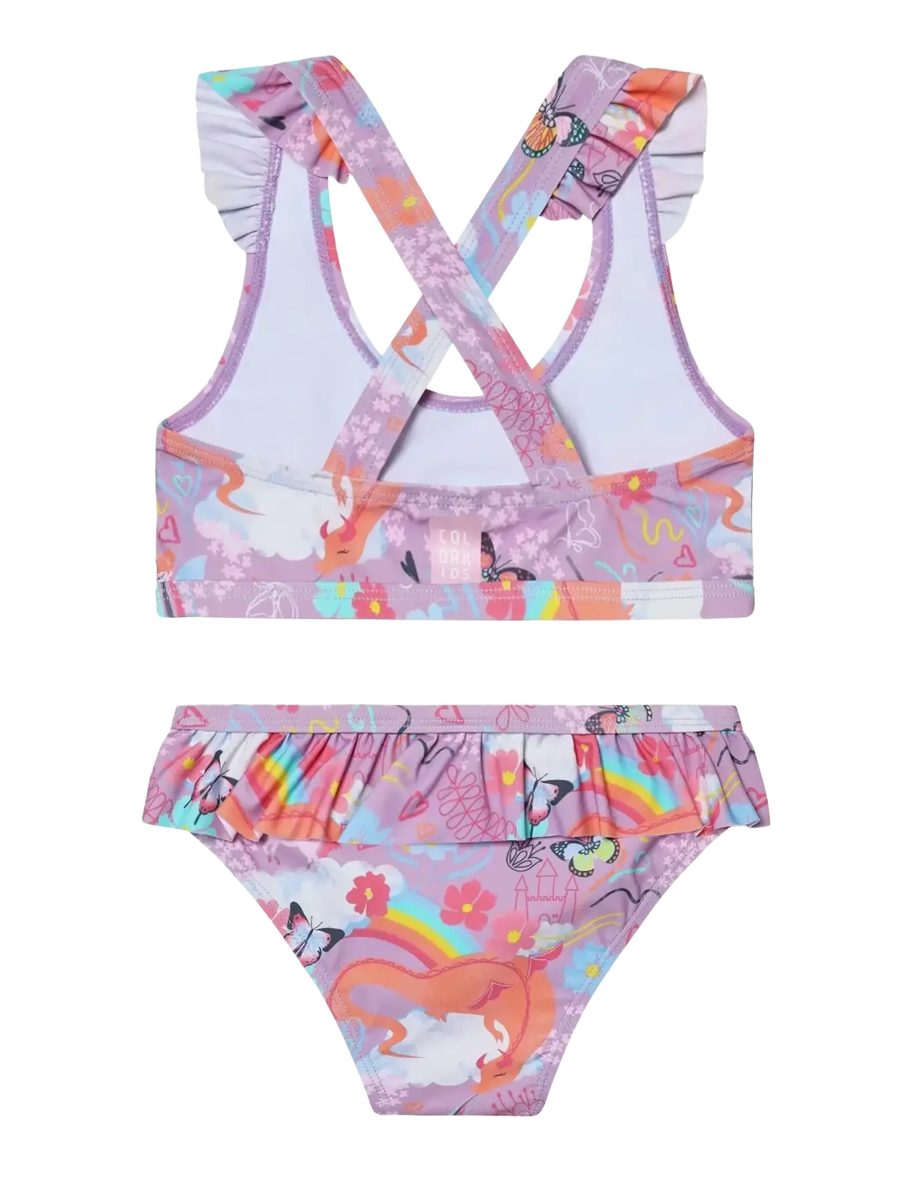 Color Kids - Bikini W. Short Skirt, AOP - bikinier - lavender mist - 1