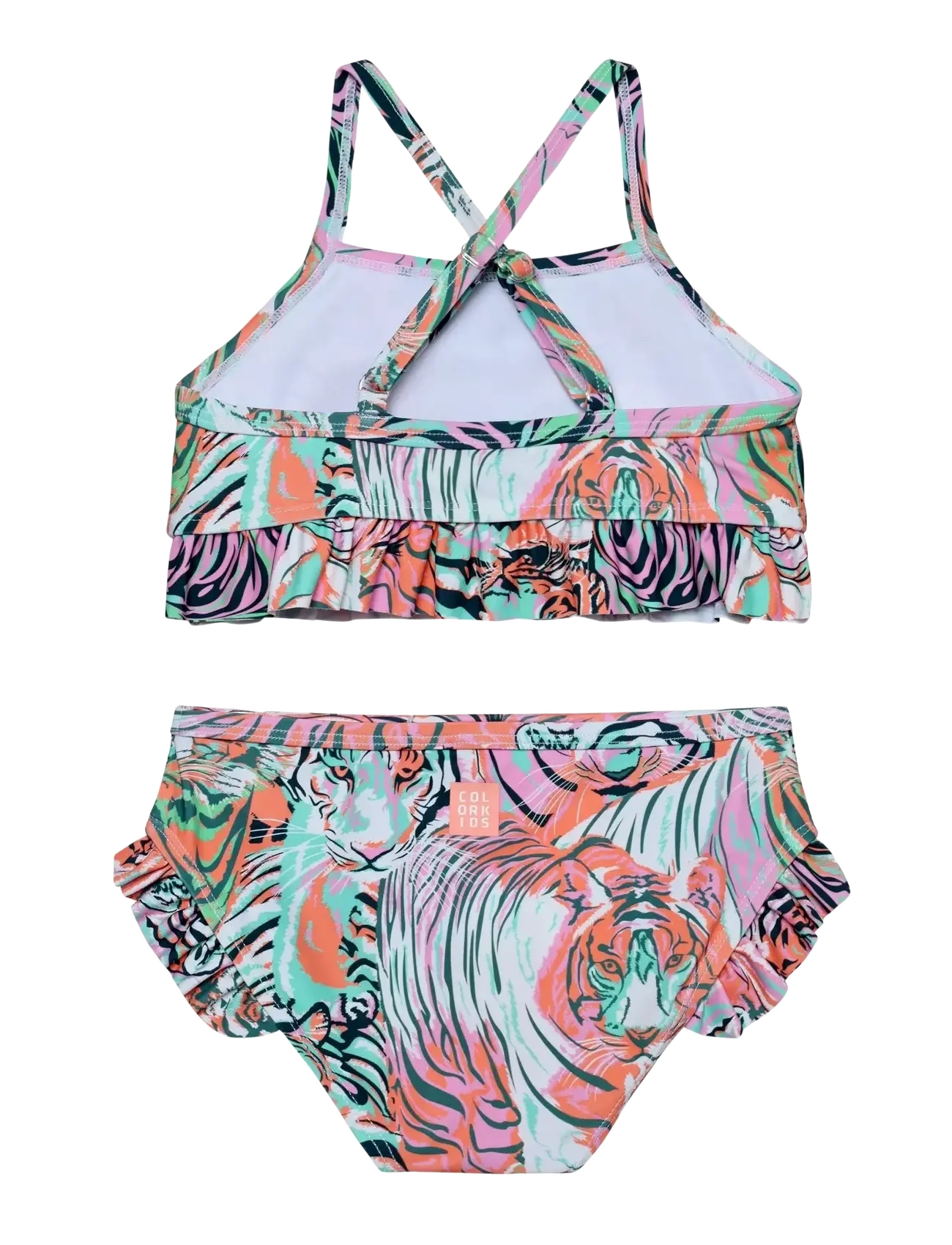 Color Kids - Bikini W. Frills, AOP - bikiinid - begonia pink - 1