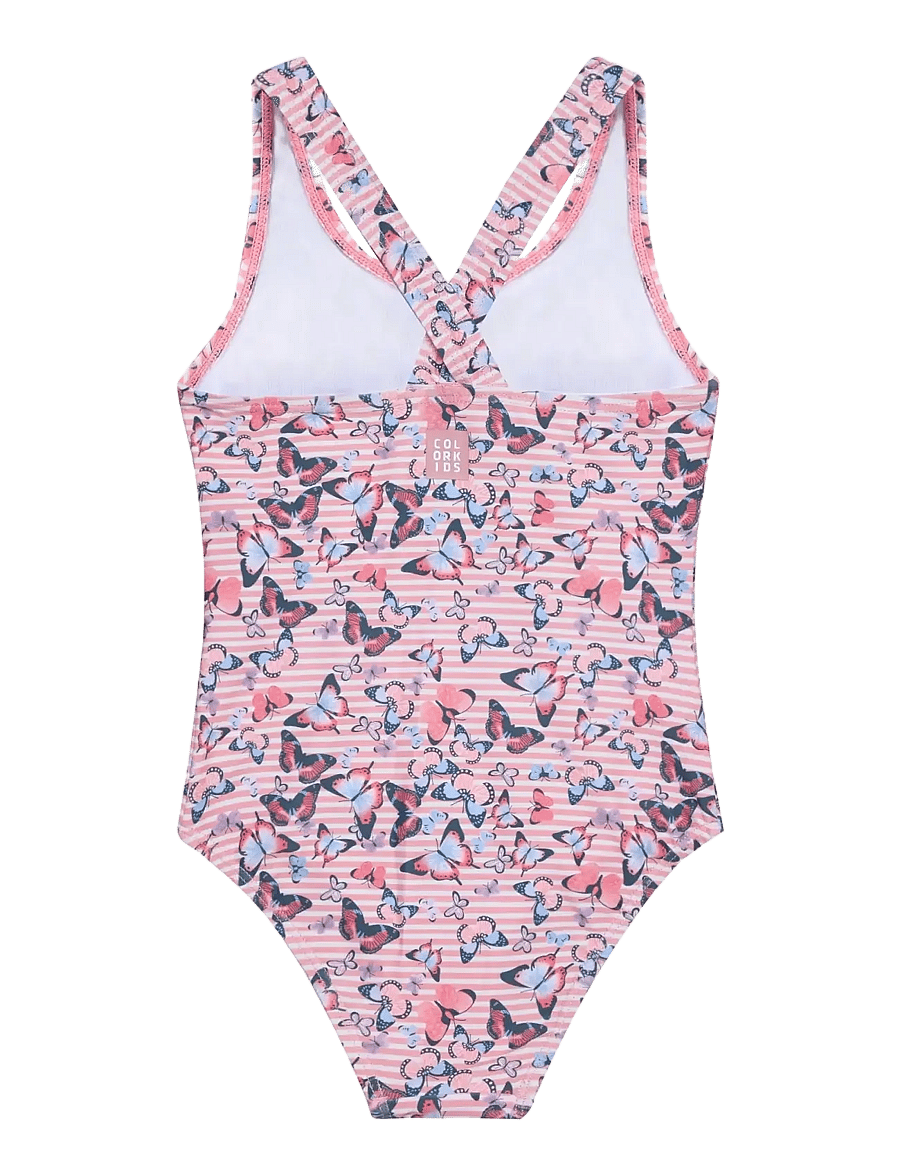 Color Kids - Swimsuit, AOP - badeanzüge - coral blush - 1