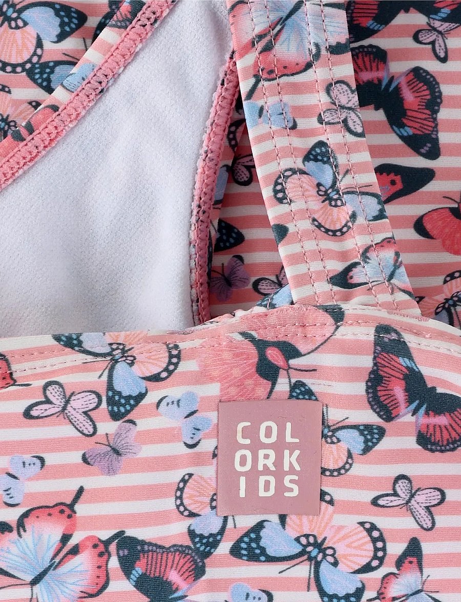 Color Kids - Swimsuit, AOP - badeanzüge - coral blush - 2