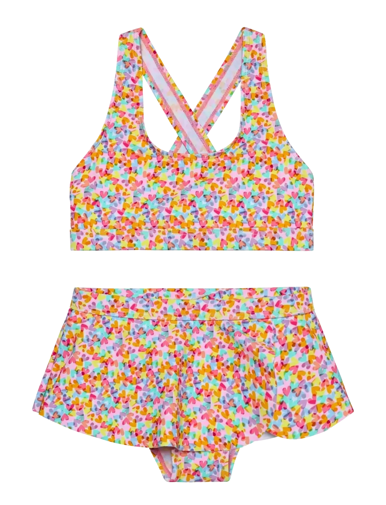 Color Kids Bikini W. Skirt, AOP - Badkläder - CABBAGE / multi