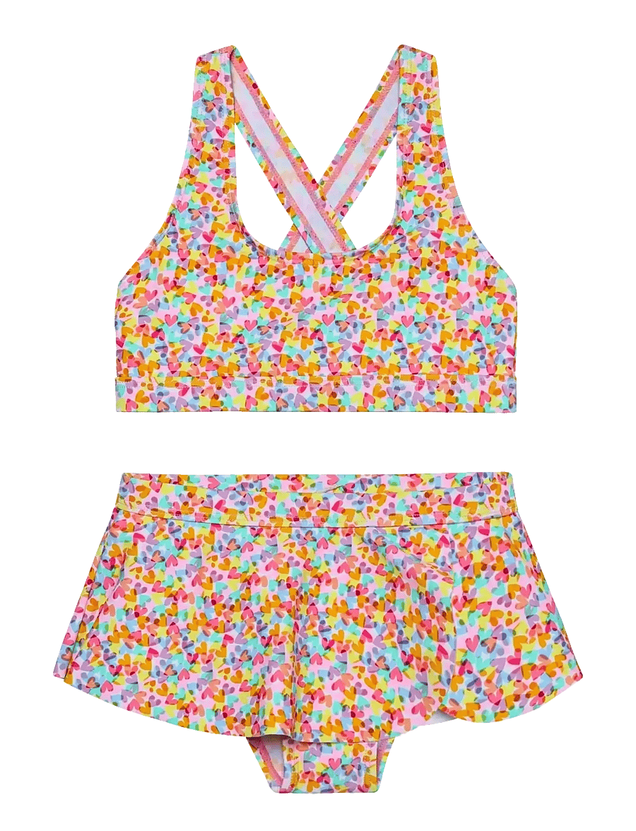 Color Kids - Bikini W. Skirt, AOP - bikinier - cabbage - 1