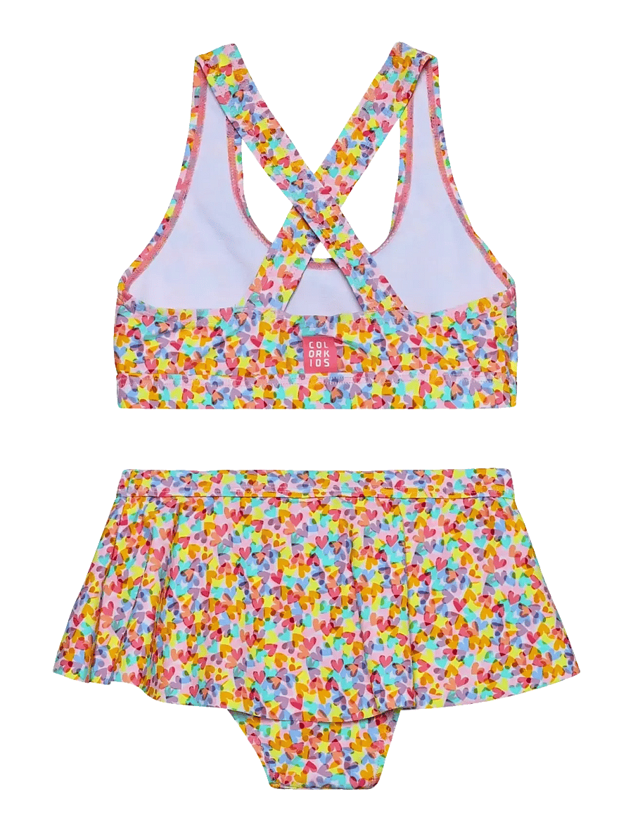 Color Kids - Bikini W. Skirt, AOP - bikinier - cabbage - 2