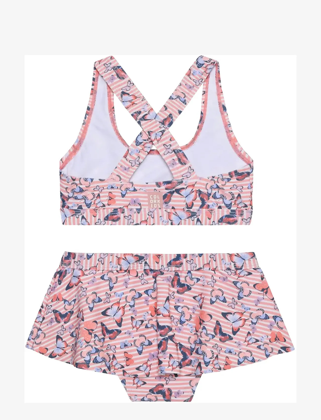 Color Kids - Bikini W. Skirt, AOP - bikinier - coral blush - 1