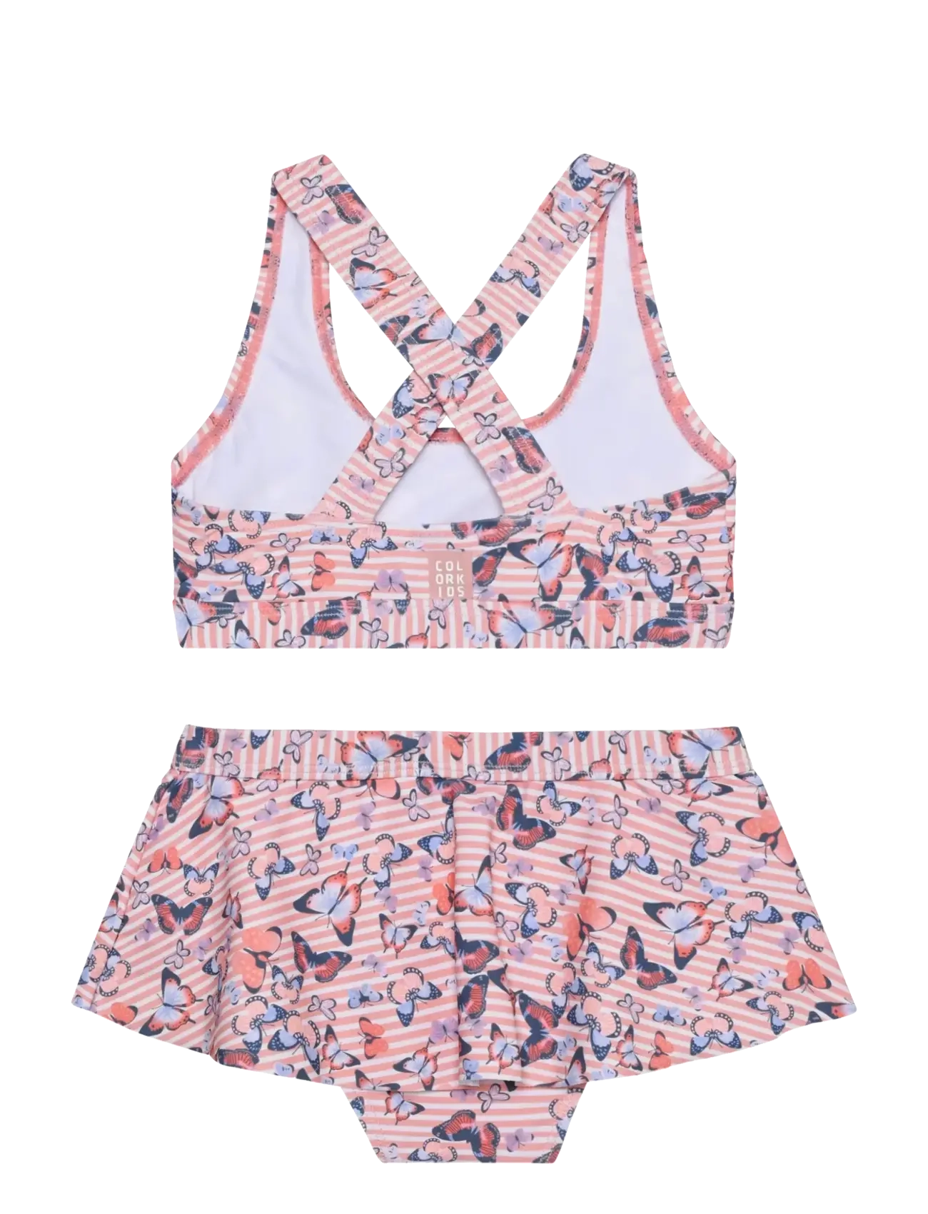 Color Kids - Bikini W. Skirt, AOP - bikiinid - coral blush - 1