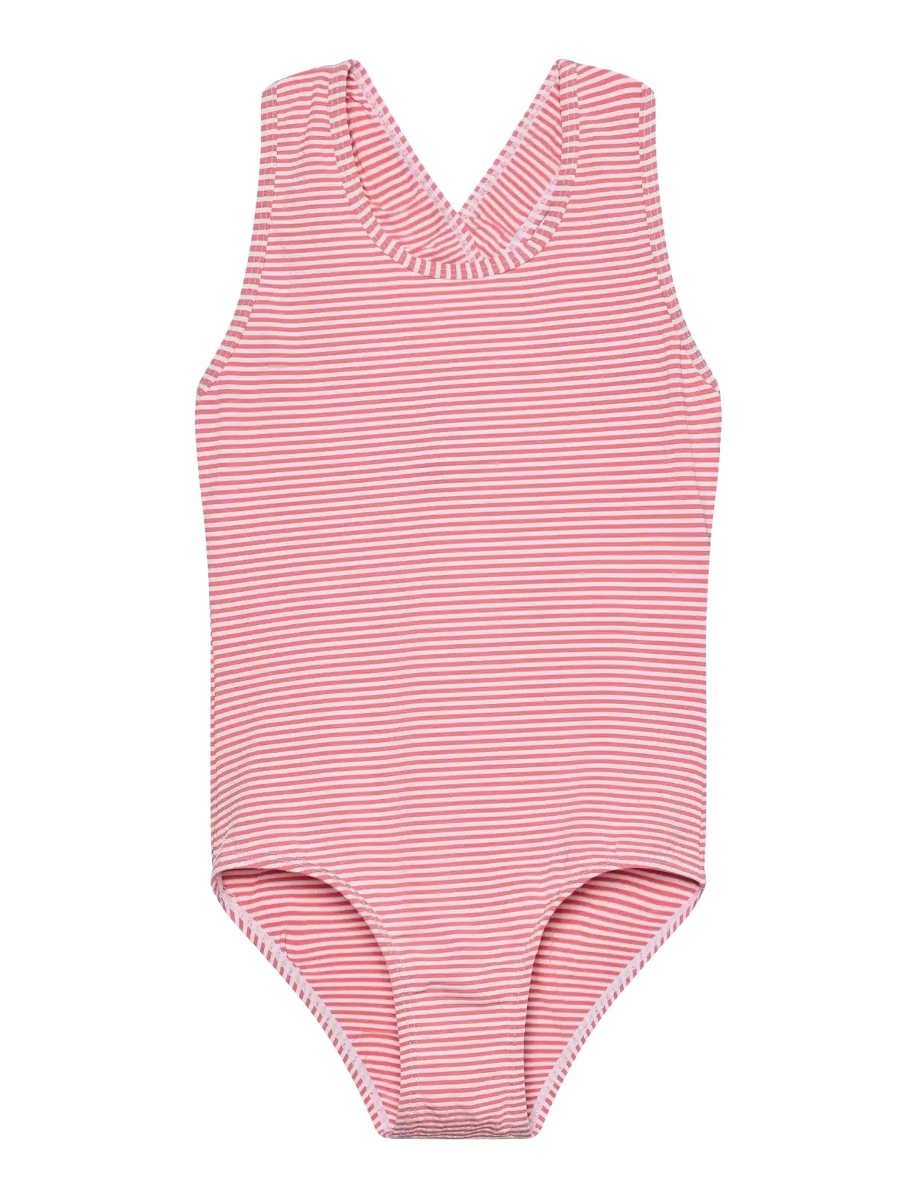 Color Kids Swimsuit, Seersucker - Badedragter - PINK LEMONADE / red