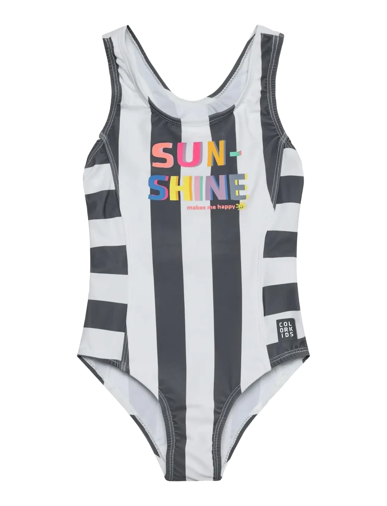 Color Kids Swimsuit Sporty, AOP - Vis alt - TURBULENCE / grey