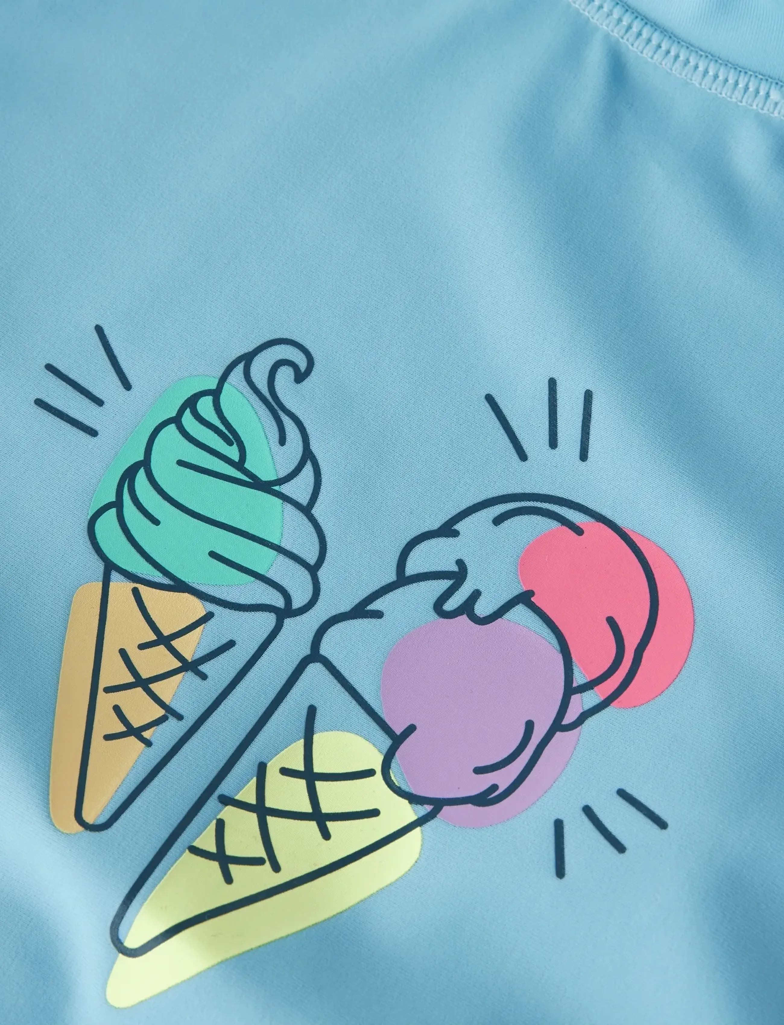 Color Kids - T-shirt W. Print - badeoverdele - cerulean - 2