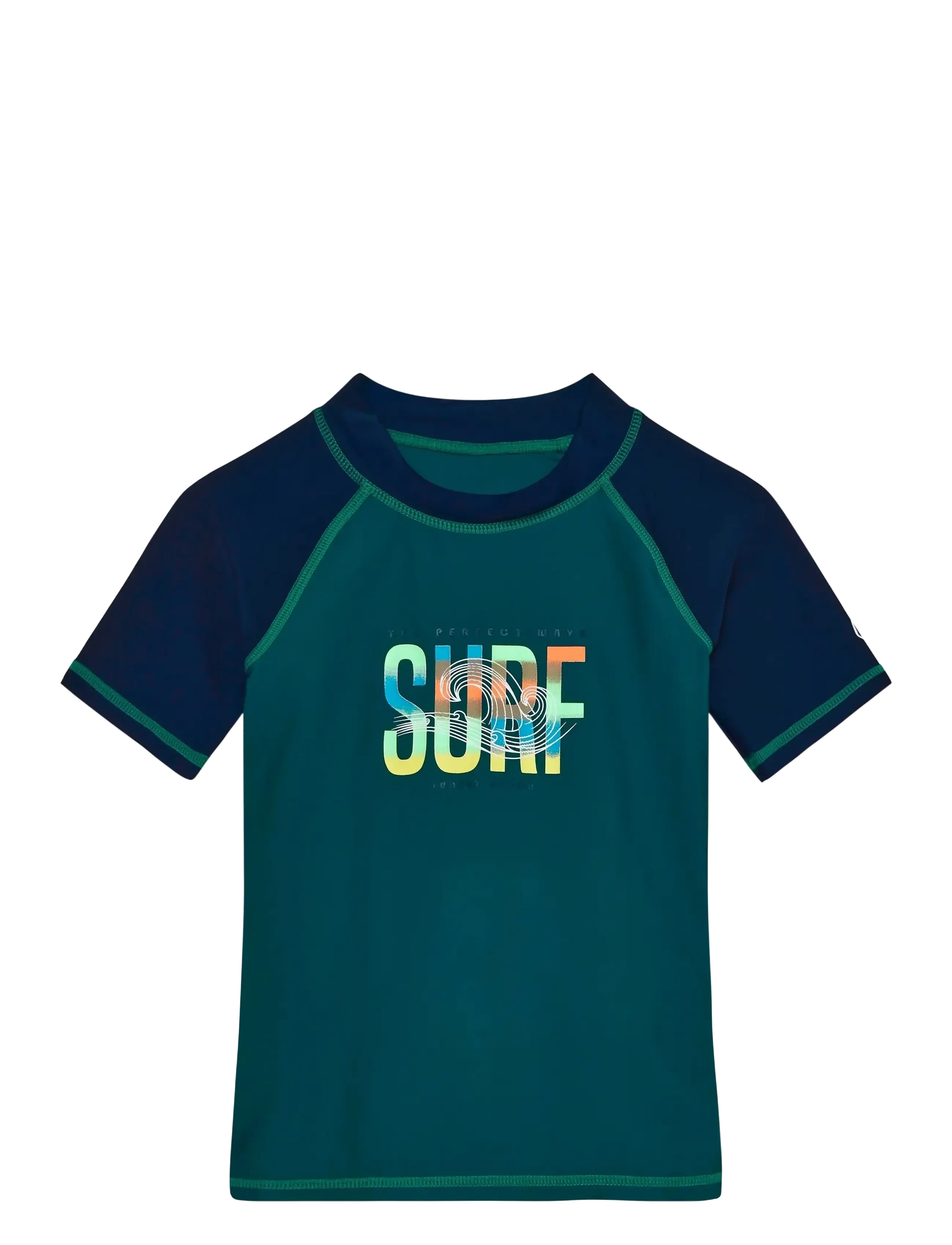 Color Kids T-shirt W. Print - UV-tøj - MEDITERRANEA / green