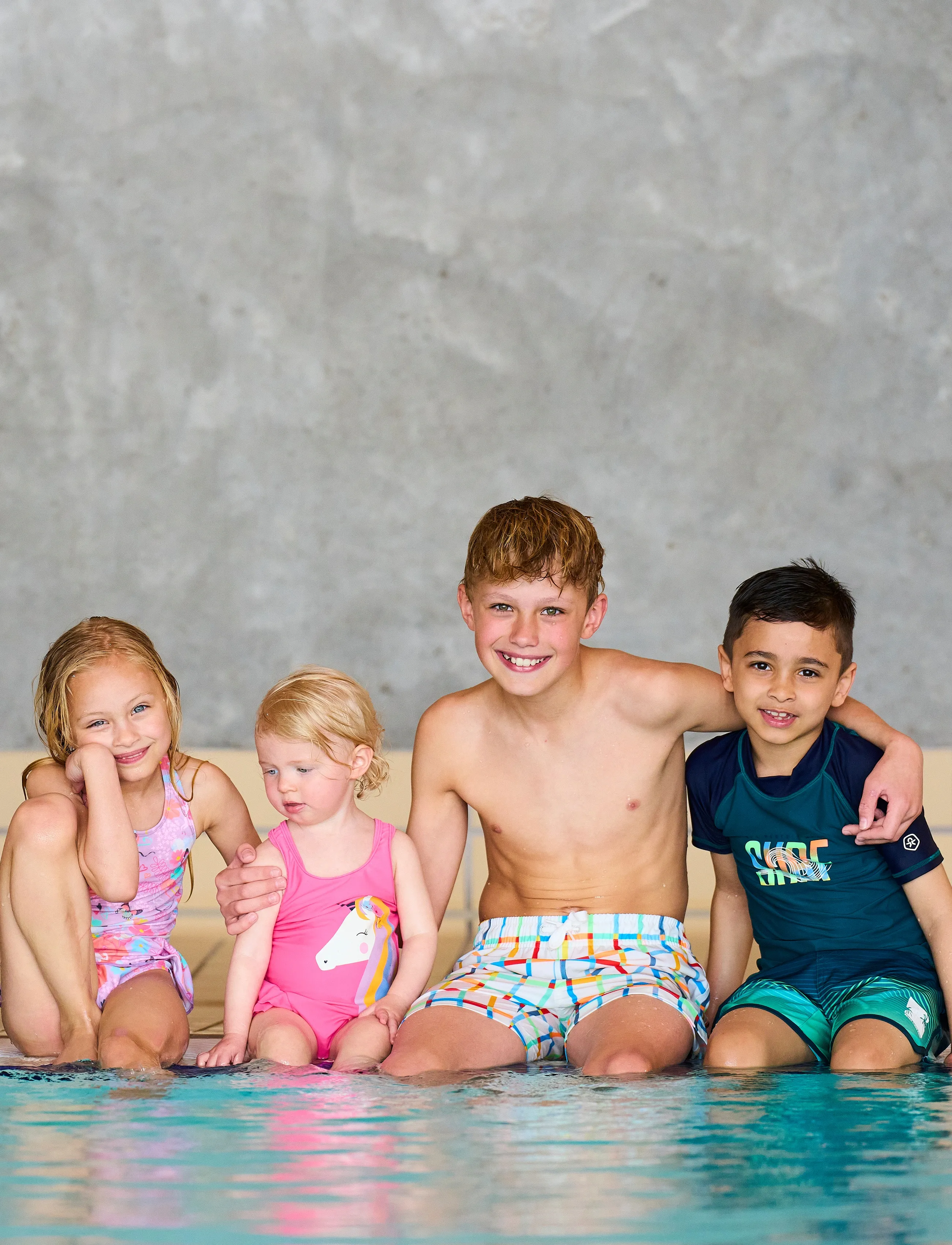 Color Kids T-Shirt W. Print, 104, Bademode, Grün - Swim Oberteile, Kinder