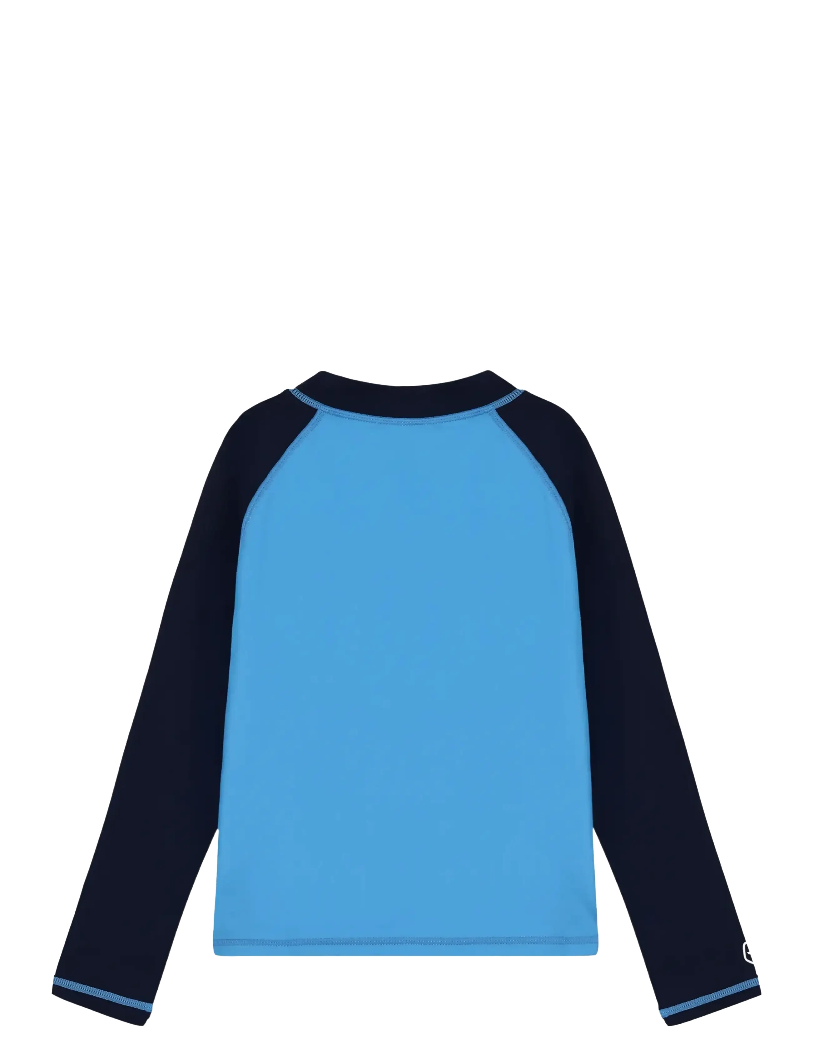 Color Kids - T-shirt L/S W. Chest Print - bade-oberteile - azure blue - 1