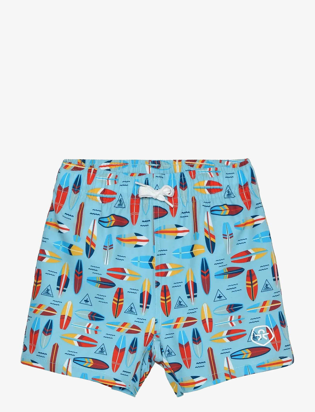 Color Kids - Swim Shorts, AOP - badebukser - cerulean - 0