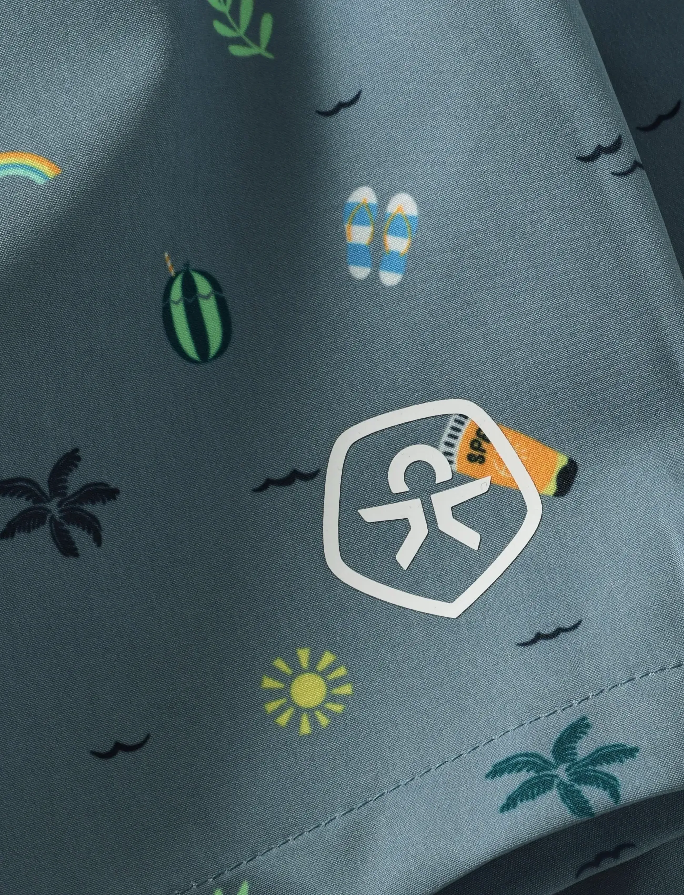 Color Kids - Swim Shorts, AOP - badebukser - coronet blue - 2