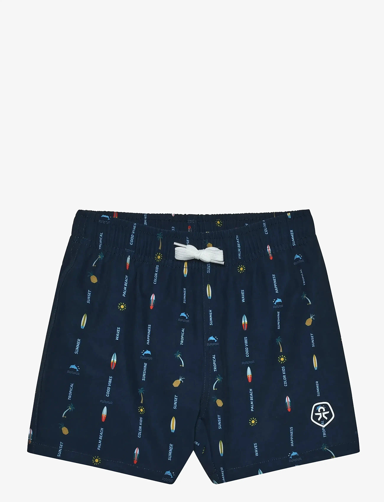 Color Kids - Swim Shorts, AOP - badbyxor - dress blues - 0