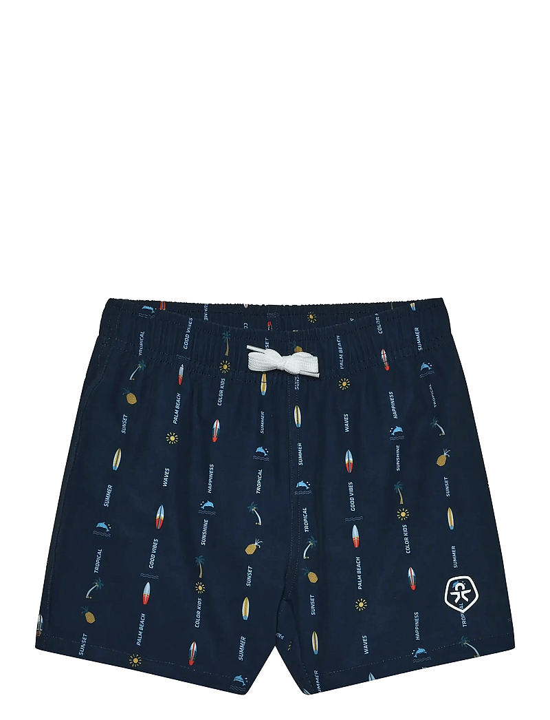 Color Kids - Swim Shorts, AOP - badbyxor - dress blues - 0