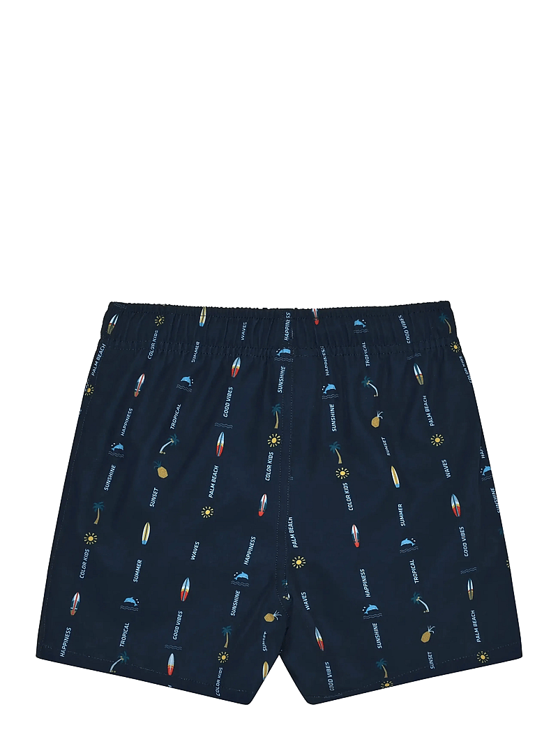 Color Kids - Swim Shorts, AOP - badbyxor - dress blues - 1