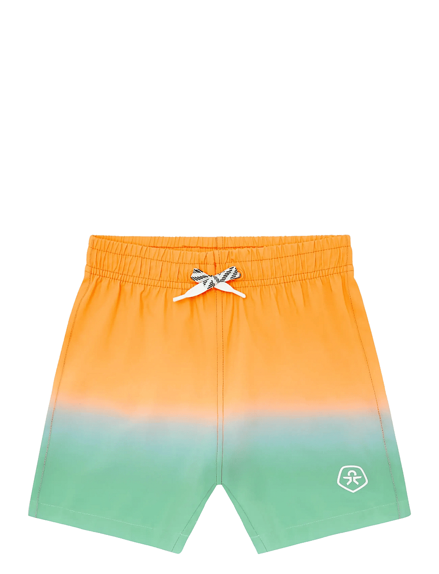 Color Kids - Swim Shorts, AOP & Magic - badehosen - orange pop - 0
