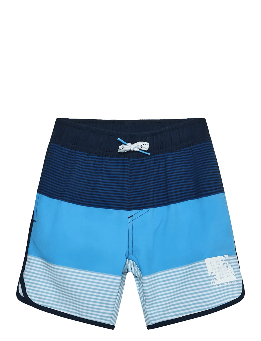 Color Kids - Swim Long Shorts, AOP - badehosen - azure blue - 0