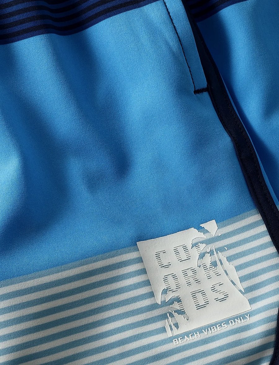 Color Kids - Swim Long Shorts, AOP - badehosen - azure blue - 2
