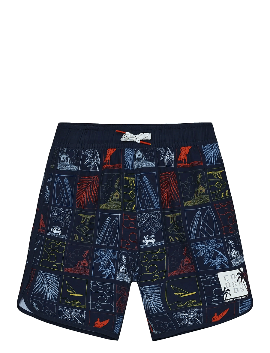 Color Kids - Swim Long Shorts, AOP - badehosen - dress blues - 1