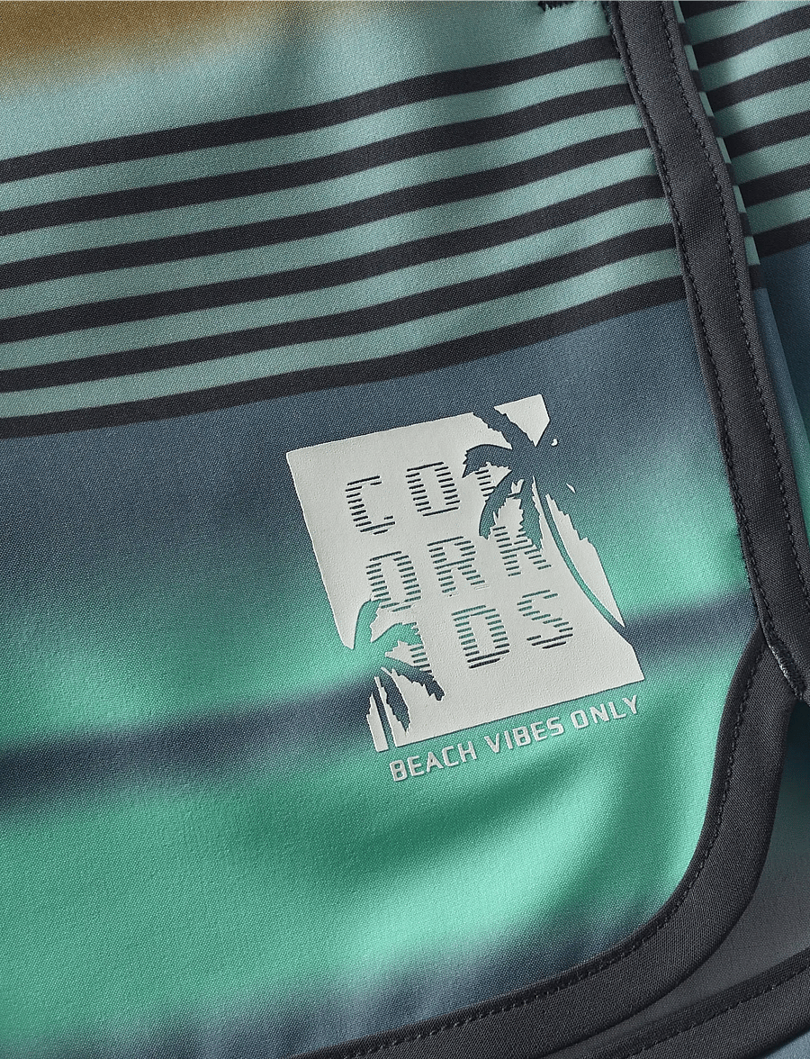 Color Kids - Swim Long Shorts, AOP - badebukser - fennel seed - 3