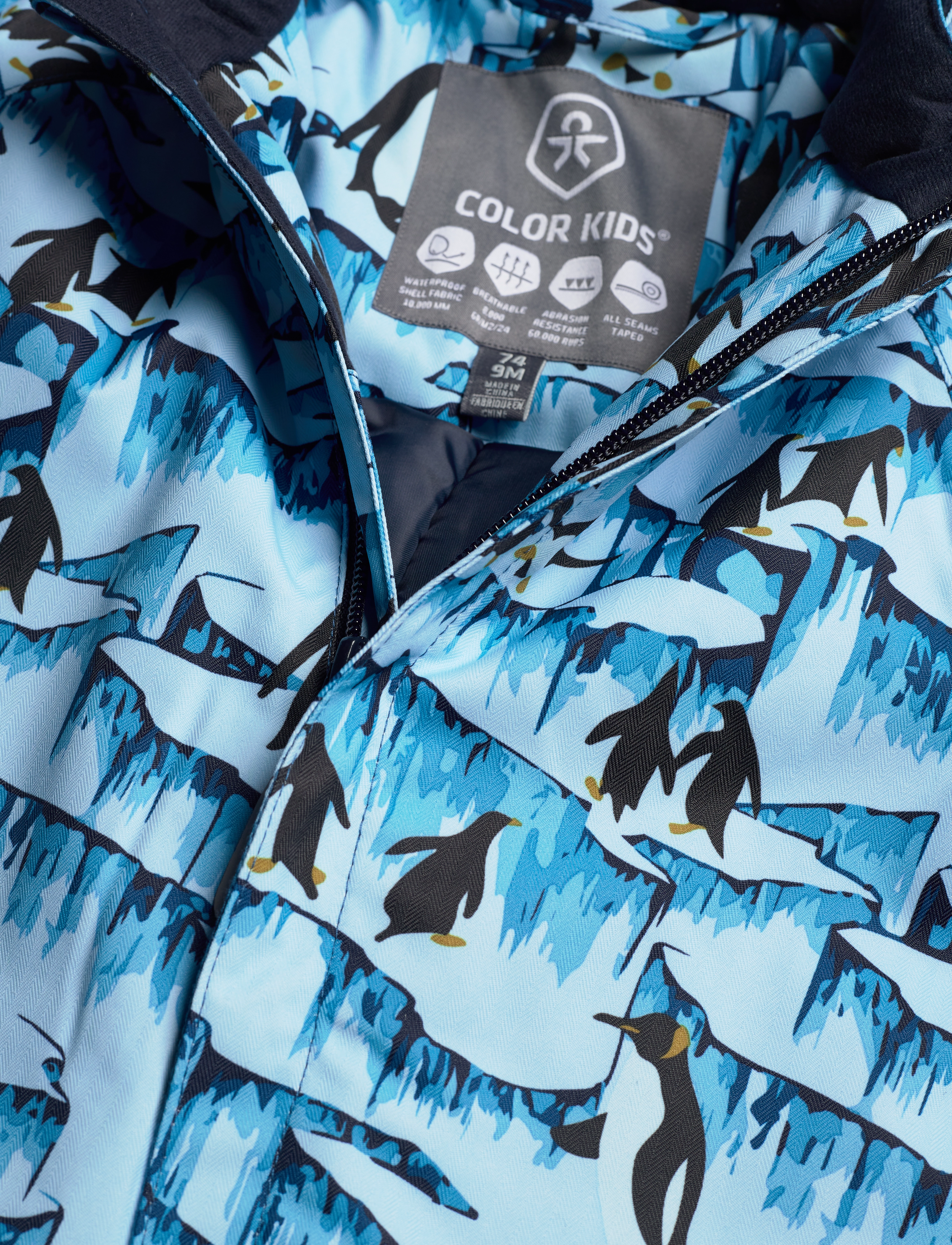 Color Kids - Coverall, AOP, AF 10.000 - light blue - 2