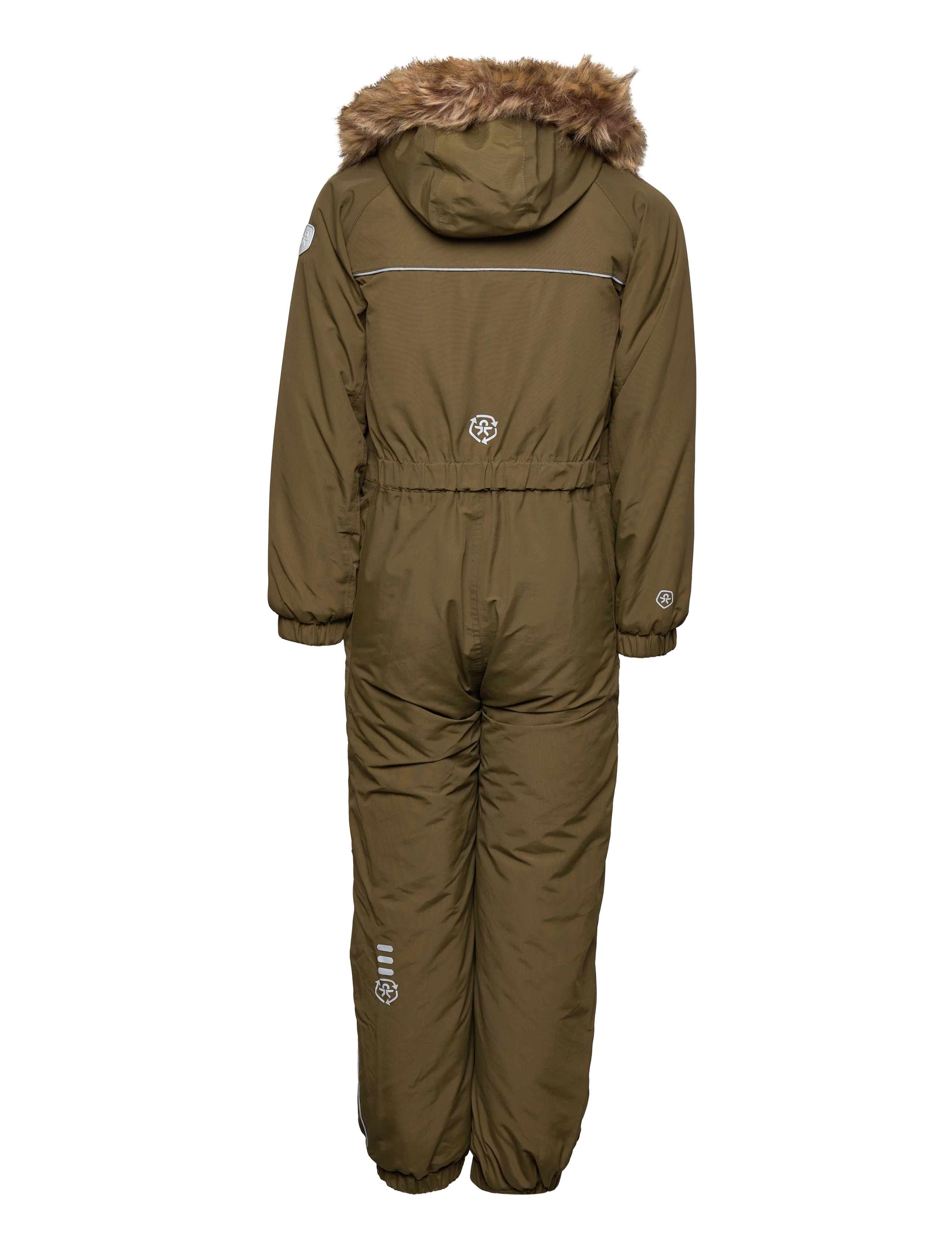 Color Kids - Coverall w.fake fur, AF 20.000 - dark olive - 1