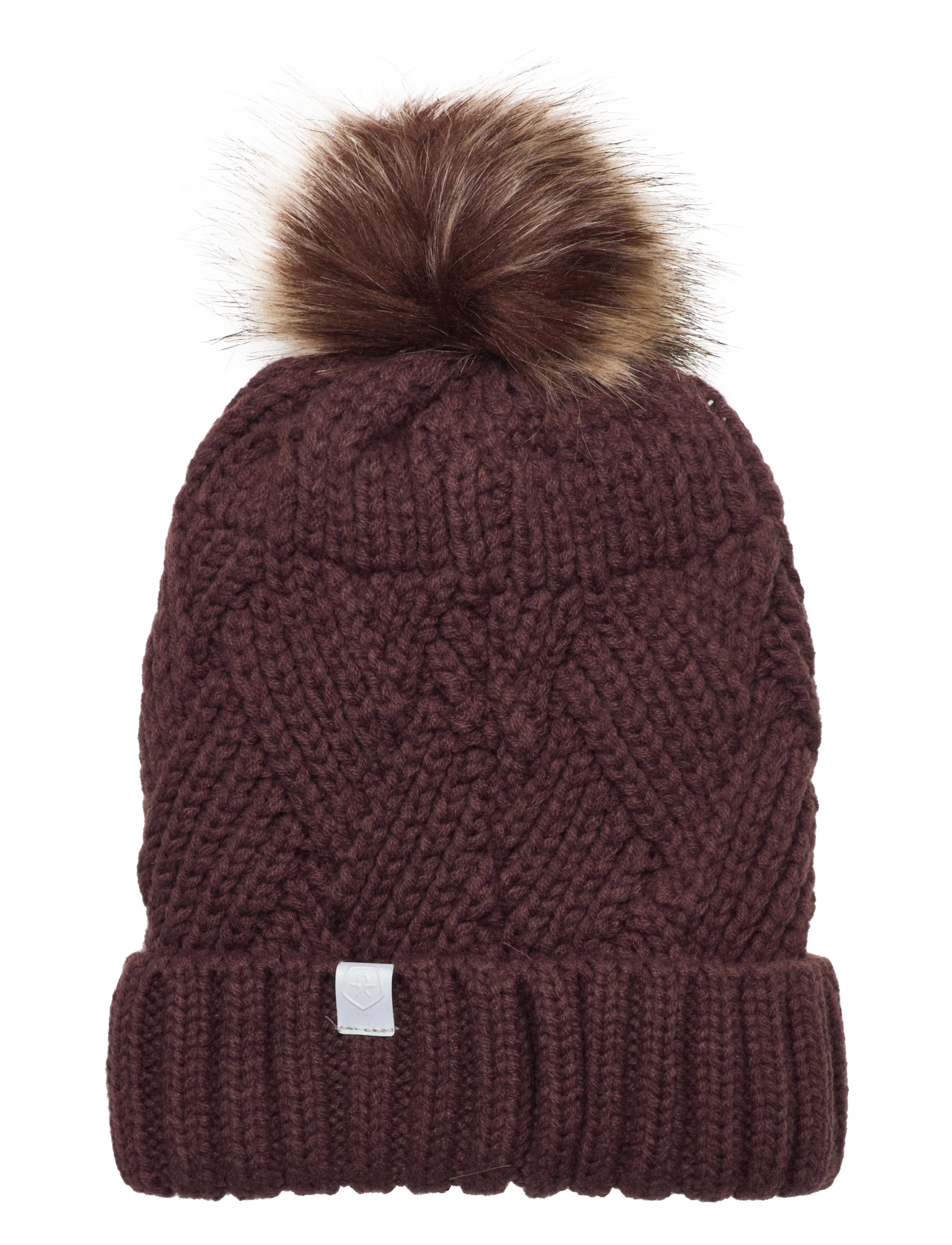 Color Kids - Hat w. detachable fake fur - marron - 1