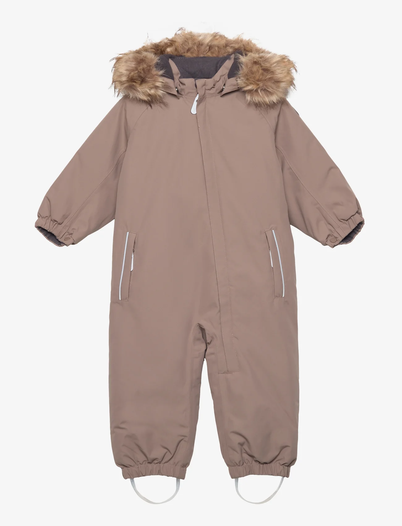 Color Kids - Coverall W. Fake Fur - schneeanzug - fossil - 0