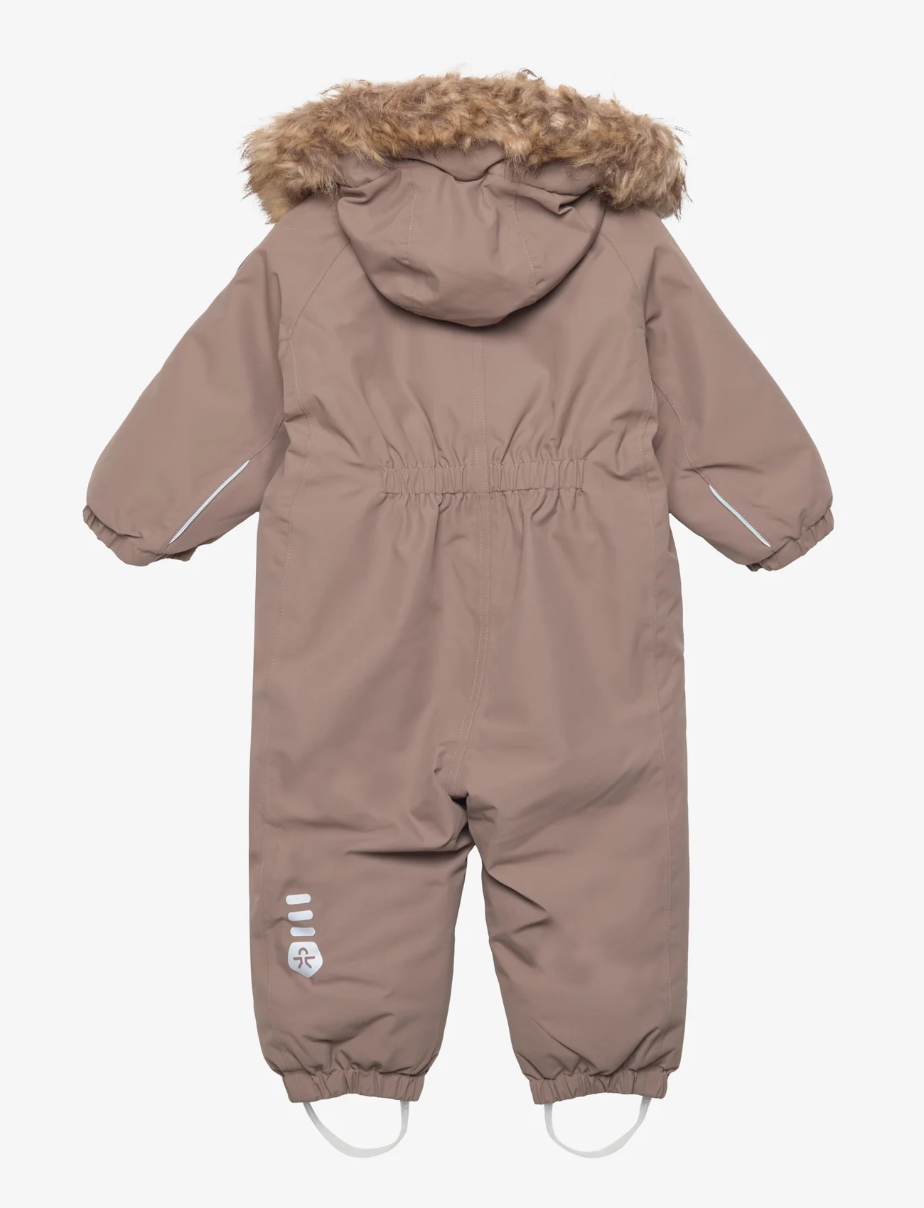 Color Kids - Coverall W. Fake Fur - vinterdress - fossil - 1