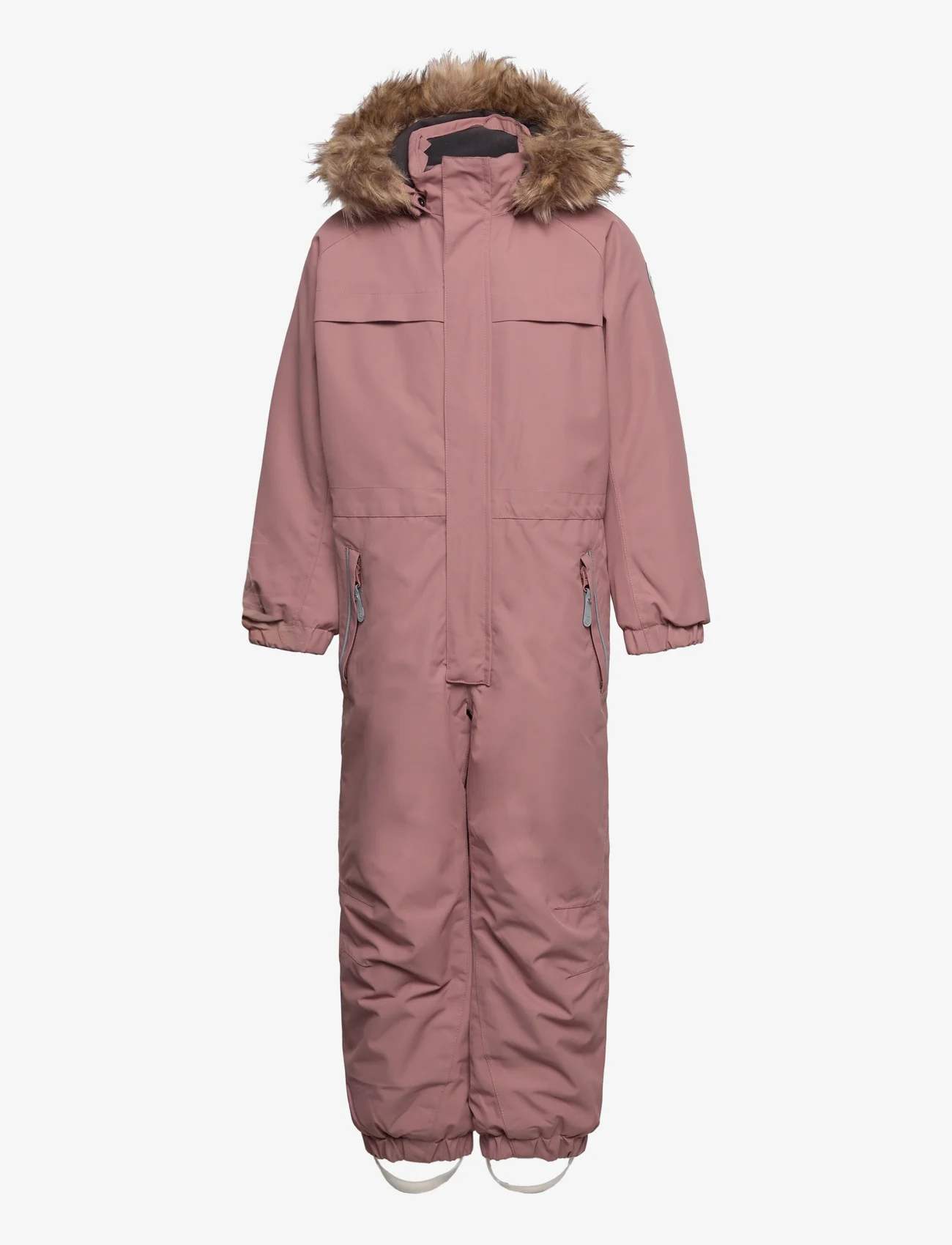 Color Kids - Coverall  W. Fake Fur - snowsuit - burlwood - 0