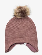 Baby Hat W. Detach Fake Fur - BURLWOOD