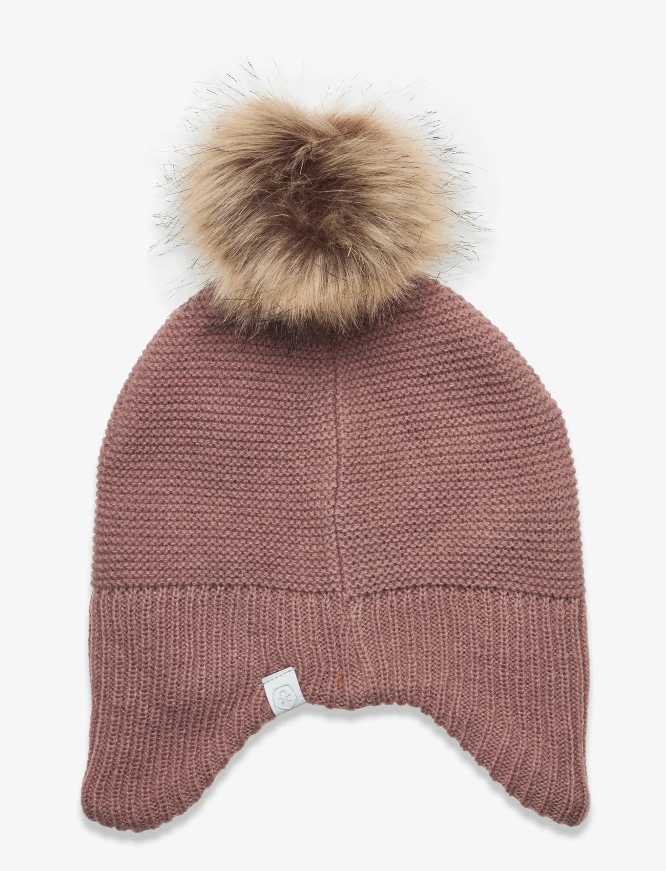 Color Kids - Baby Hat W. Detach Fake Fur - laveste priser - burlwood - 1