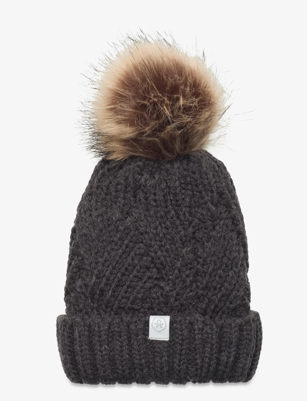 Color Kids Hat W. Detachable Fake Fur Phantom Grey 24.95 Boozt