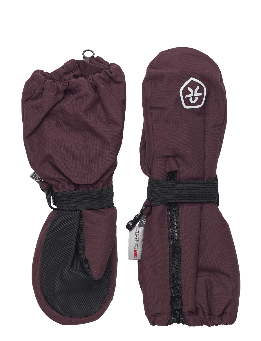 Color Kids - Mittens Long W. Zipper - gants - fudge - 0