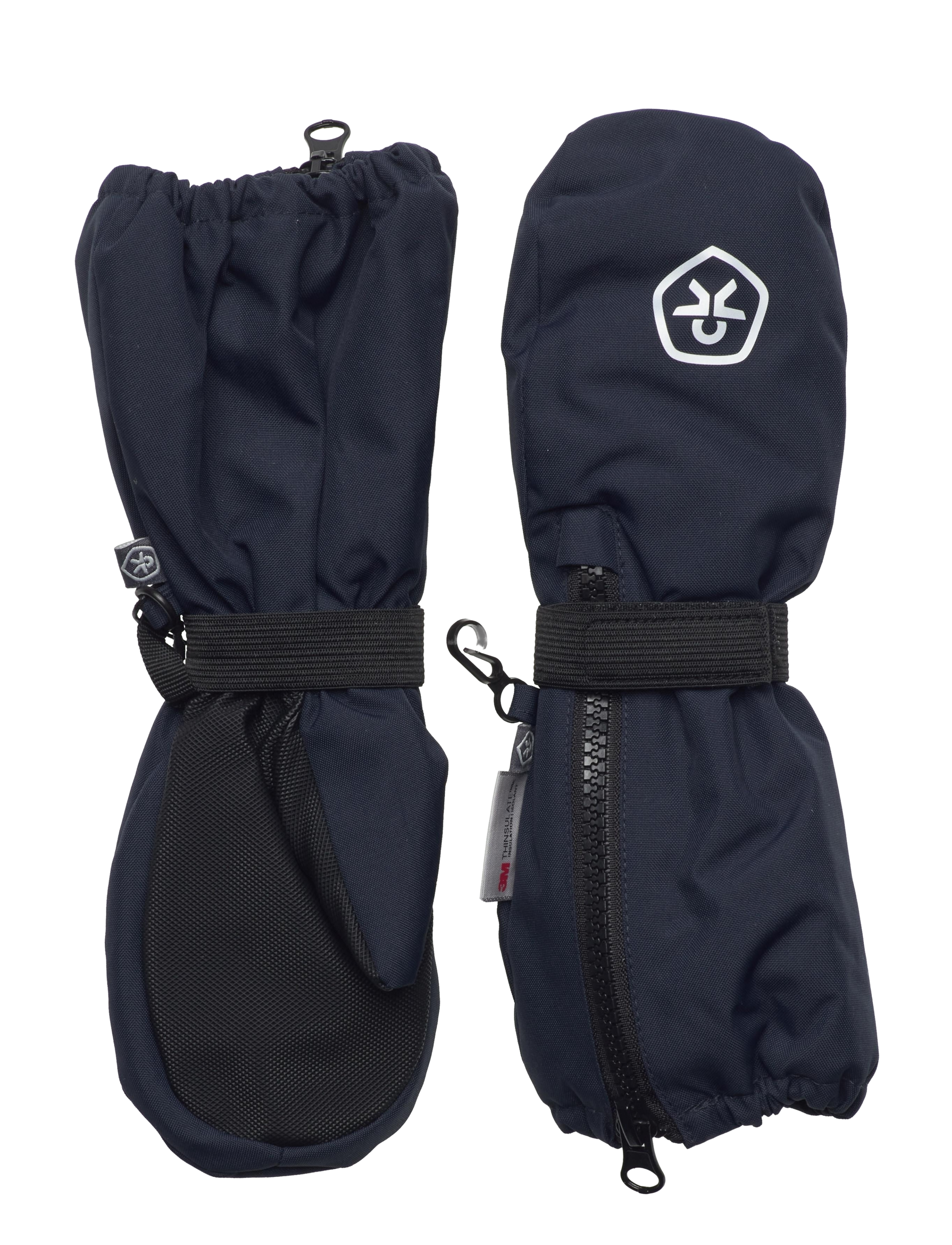 Color Kids Mittens Long W. Zipper, 6-12M, Navy, Handsker & Luffer > Handsker, Børn