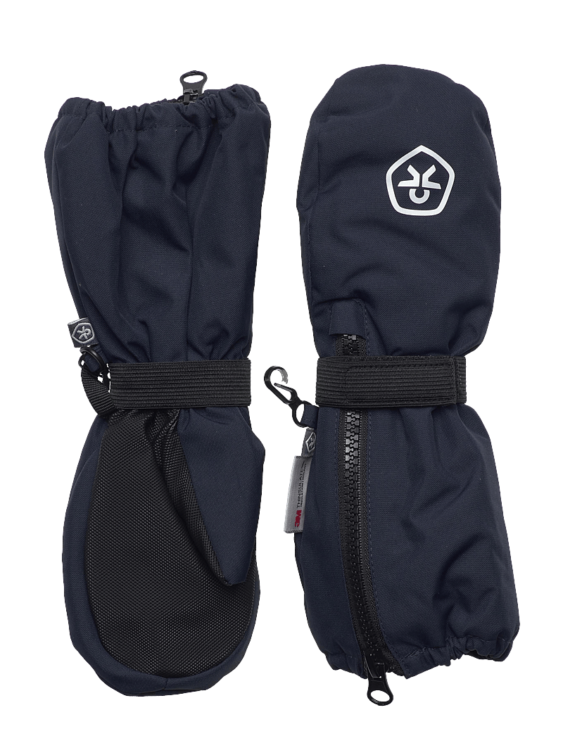 Color Kids - Mittens Long W. Zipper - mütsid ja kindad - total eclipse - 0